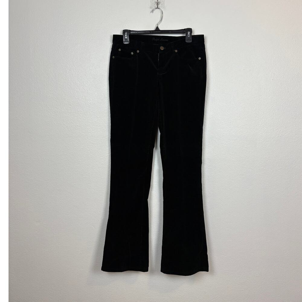 Ralph Lauren Black Label Velvet Corduroy Flare Low Rise Y2K Big Pony 867 Pants 8